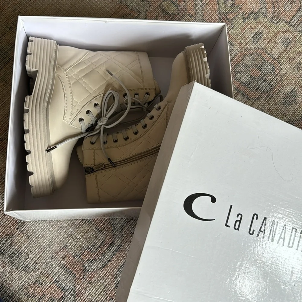 La Canadienne Yasmine Platform Waterproof Combat Boot